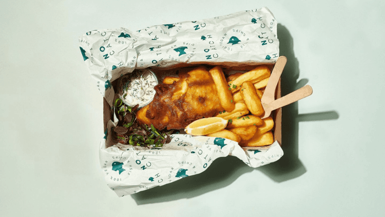 classic style vegan fish and chips 